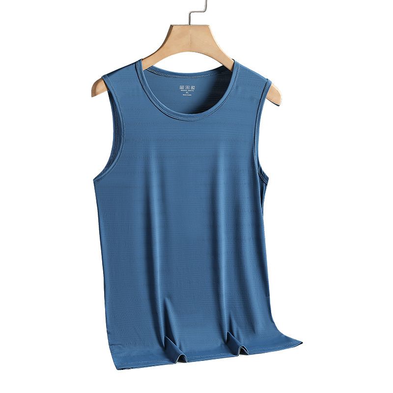 Summer Ultra-light And Breathable Sports Quick-drying Top, Sleeveless T-shirt For Running And Fitness, Ice Silk Elastic Men's Vest