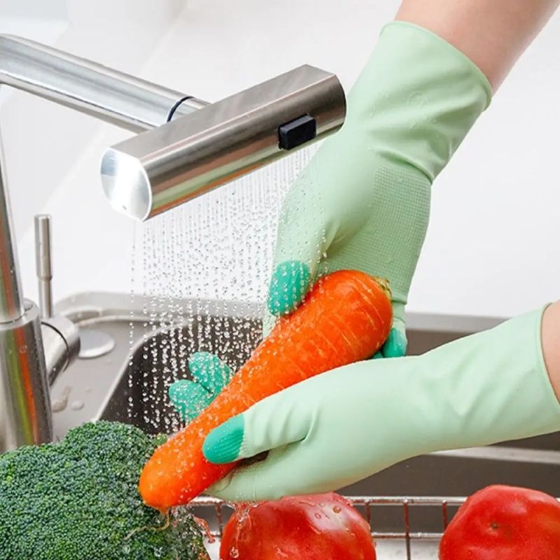 Latex Cleaning Dishwashing Gloves,Color Waterproof And Oil-proof Cleaning Thickened Wide-mouth  Reusable  Household Gloves，Kitchen Durable Cleaning Gloves ,Protect Your Hands