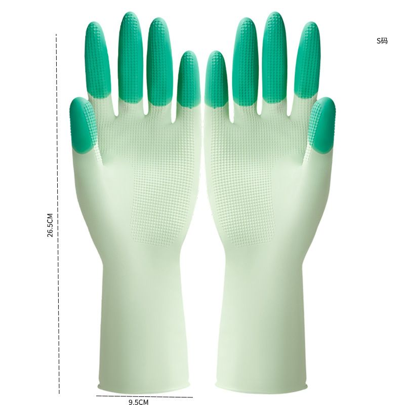 Latex Cleaning Dishwashing Gloves,Color Waterproof And Oil-proof Cleaning Thickened Wide-mouth  Reusable  Household Gloves，Kitchen Durable Cleaning Gloves ,Protect Your Hands