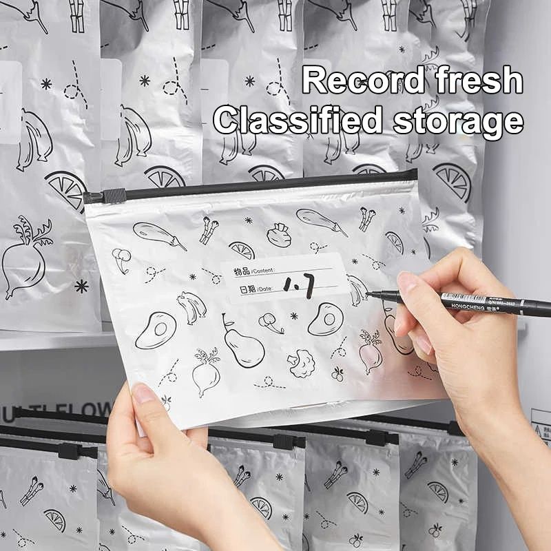 Aluminum Foil Food Preservation Sealed Bags, Household Refrigerator Food Freezing Special Storage Bags, Tight Bags, Special Freezing Bags，Zipper Design Reusable And Affordable