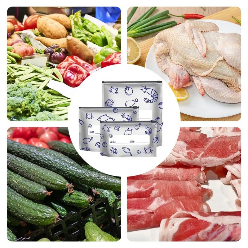 Aluminum Foil Food Preservation Sealed Bags, Household Refrigerator Food Freezing Special Storage Bags, Tight Bags, Special Freezing Bags，Zipper Design Reusable And Affordable