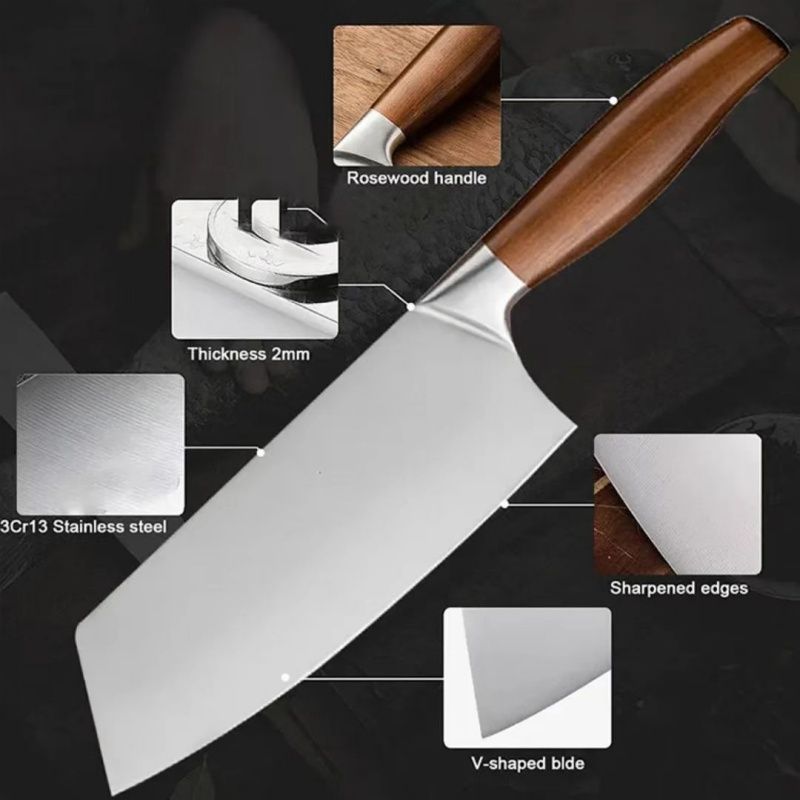 Stainless Steel Chinese-style Kitchen Knife ,Including Slicing Knife, Chef's Knife, And Household Fruit Knife,Cute Little Knife Cooking Tools