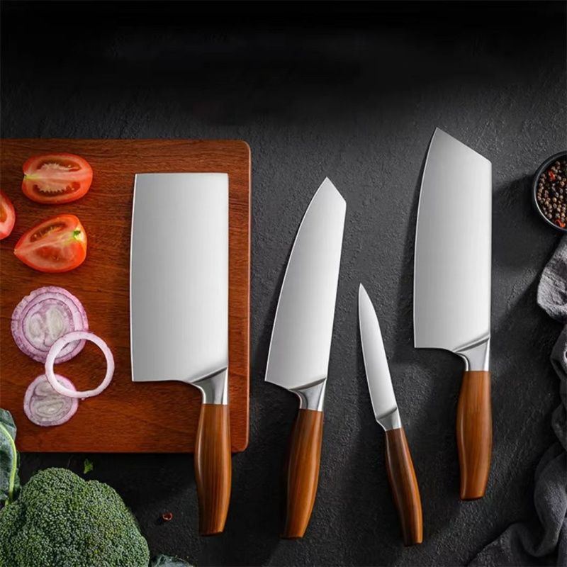 Stainless Steel Chinese-style Kitchen Knife ,Including Slicing Knife, Chef's Knife, And Household Fruit Knife,Cute Little Knife Cooking Tools
