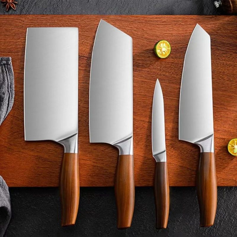 Stainless Steel Chinese-style Kitchen Knife ,Including Slicing Knife, Chef's Knife, And Household Fruit Knife,Cute Little Knife Cooking Tools