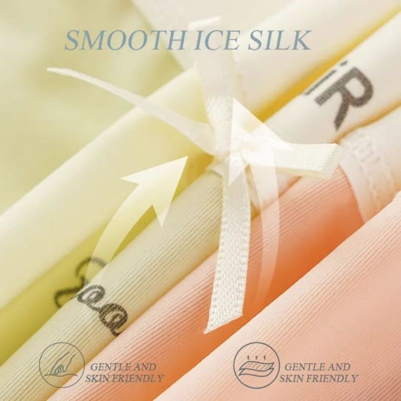 Mid-high Waist Ice Silk Cool Feeling Ultra-thin Seamless Underwear For Women,Breathable And Comfortable Girls' Triangle Underwear,Romantic Ice Silk,Full Of Enchantment,Summer Madam Exclusive Underwear