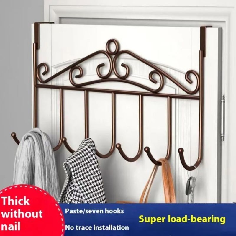 Storage Hooks Behind The Door, The Thickness Of The Door Panel Is From 3.5 to 4.5 CM, The Gap Between The Door And The Door Frame Should Be Greater Than 2 MM, With 7 Hooks, Be Used In Various Spaces