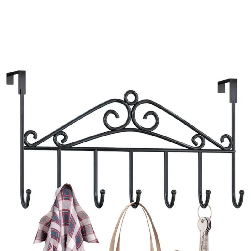 Storage Hooks Behind The Door, The Thickness Of The Door Panel Is From 3.5 to 4.5 CM, The Gap Between The Door And The Door Frame Should Be Greater Than 2 MM, With 7 Hooks, Be Used In Various Spaces