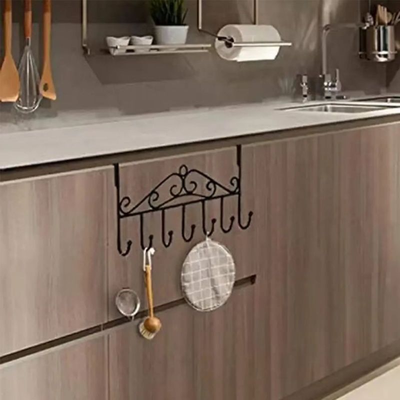 Storage Hooks Behind The Door, The Thickness Of The Door Panel Is From 3.5 to 4.5 CM, The Gap Between The Door And The Door Frame Should Be Greater Than 2 MM, With 7 Hooks, Be Used In Various Spaces