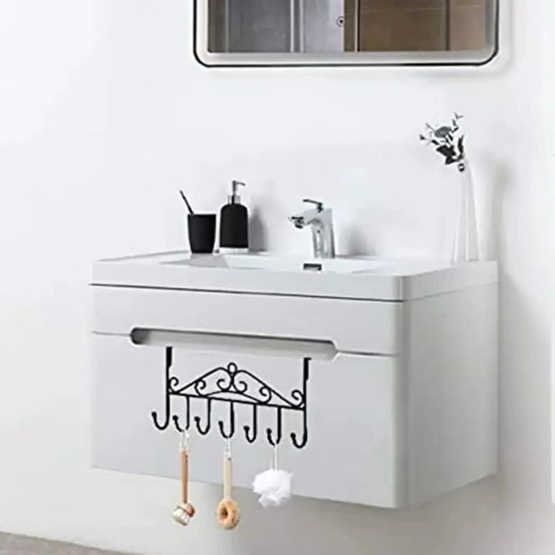 Storage Hooks Behind The Door, The Thickness Of The Door Panel Is From 3.5 to 4.5 CM, The Gap Between The Door And The Door Frame Should Be Greater Than 2 MM, With 7 Hooks, Be Used In Various Spaces