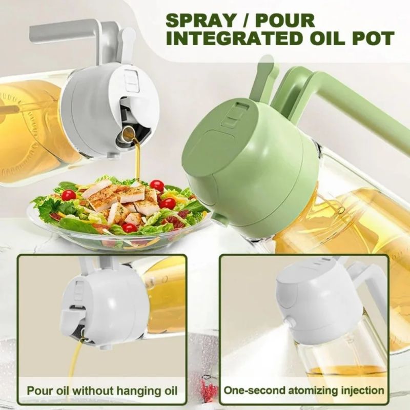 Oil Pot, The Oil Pouring And Spraying Functions Can Be Switched At Will,It Achieves Two Purposes With One Device,The Control Is Accurate And There Is No Shaking. Kitchen Tool,Essential For Household