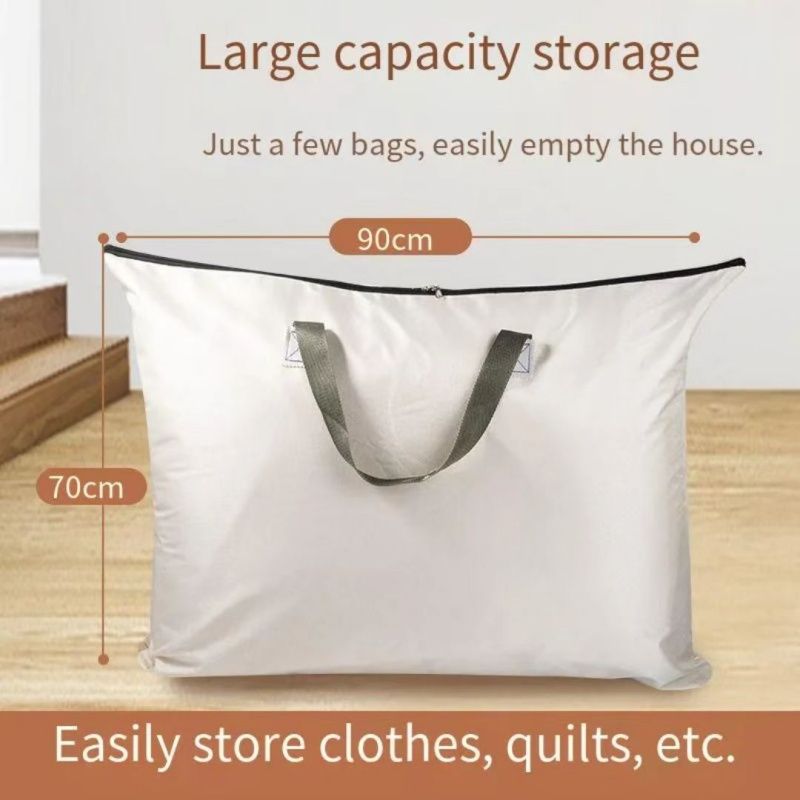Waterproof Large Capacity Quilt Packing Bag，Student Quilt Storage Bags， Household Moving Luggage Dustproof Storage Bag， Random  Color