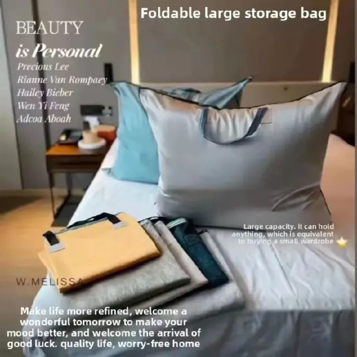 Waterproof Large Capacity Quilt Packing Bag，Student Quilt Storage Bags， Household Moving Luggage Dustproof Storage Bag， Random  Color