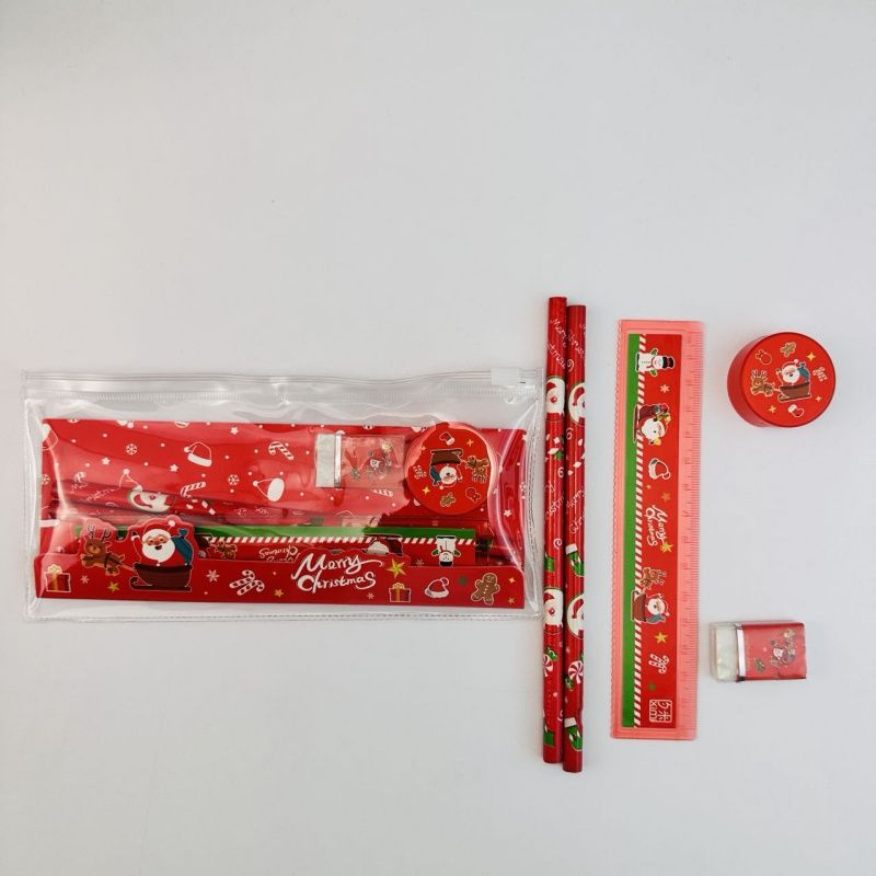 Astronaut Student Stationery 5pcs/ Set，Creative Graphics Pencil Set,Including Pencils, Rubber ,Rulers And Sharpeners,Christmas Gifts
