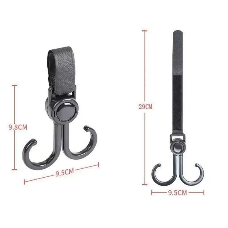 Multifunctional Portable Plastic Hook ，Electric Car Baby Stroller Hook，Rotate 360 Degree ，Powerful Load-bearing，Safe Storage Is A Good Helper