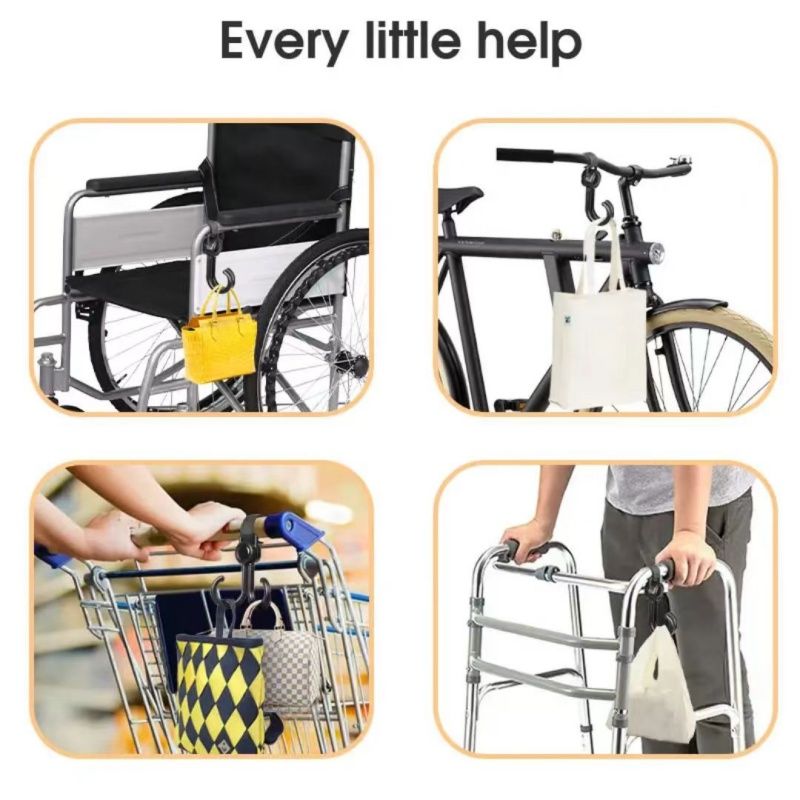 Multifunctional Portable Plastic Hook ，Electric Car Baby Stroller Hook，Rotate 360 Degree ，Powerful Load-bearing，Safe Storage Is A Good Helper