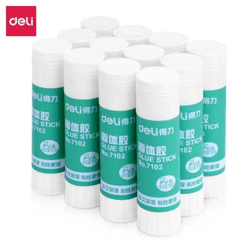 1PCS Deliglue PVA Solid Glue Sticks ，Student Glue Stick，Office  Glue Stick，Good Viscosity，Formaldehyde-free，Three Specifications：9g21g36g