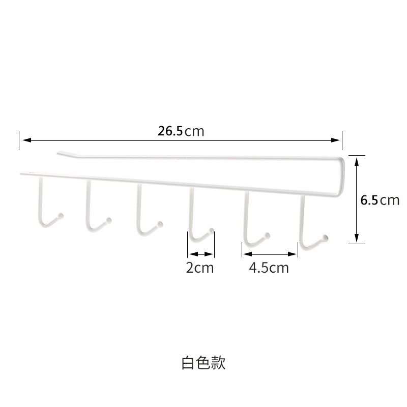 12 Double-row Hooks、6 Single-row Hooks Storage Rack,Punching-free Kitchen Racks,  Cupboard Door Hooks, Hanging Storage And Finishing Racks，Double-row 12 Hooks Are Equipped With Fixing Patches