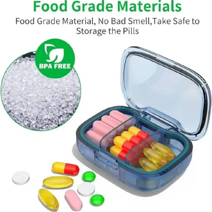 Medicine Storage Box, Moisture-proof Sealed Mini 3-grid Medicine Box ,Portable Carry-on Morning, Noon And Evening Daily Sub-packaging Box,Compact And Convenient ,Essential Medicine Box For Traveling