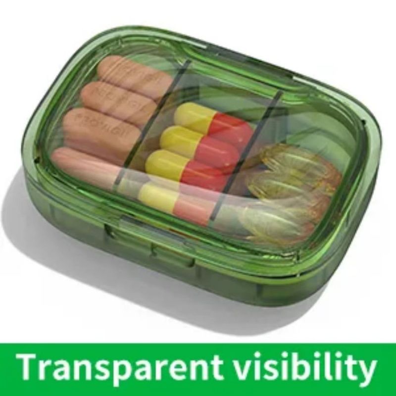 Medicine Storage Box, Moisture-proof Sealed Mini 3-grid Medicine Box ,Portable Carry-on Morning, Noon And Evening Daily Sub-packaging Box,Compact And Convenient ,Essential Medicine Box For Traveling