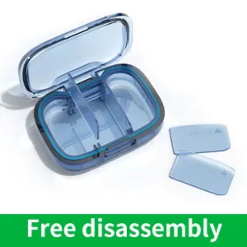 Medicine Storage Box, Moisture-proof Sealed Mini 3-grid Medicine Box ,Portable Carry-on Morning, Noon And Evening Daily Sub-packaging Box,Compact And Convenient ,Essential Medicine Box For Traveling