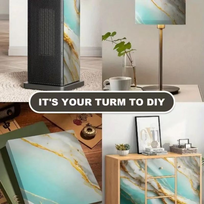 Kitchen Oil-proof And Waterproof Moisture Proof Marble Pattern Wall Stickers ，Heat Resistant  Thickened Imitation Tile Wall Stickers，Cooktop Desktop Decoration Wallpaper Self-adhesive