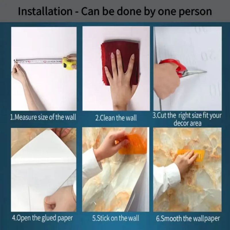 Kitchen Oil-proof And Waterproof Moisture Proof Marble Pattern Wall Stickers ，Heat Resistant  Thickened Imitation Tile Wall Stickers，Cooktop Desktop Decoration Wallpaper Self-adhesive