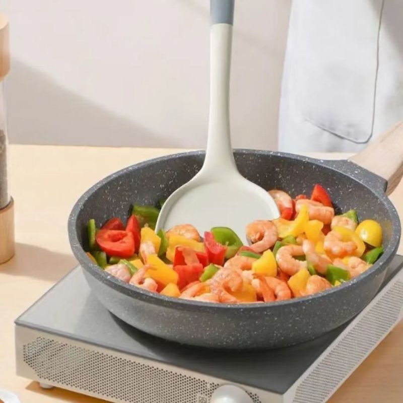 3PCS Food-grade Silicone Spatula Spoon Colander,Non-stick Pan Special Spatula Set,High Temperature Resistant Silicone Material Quality,Household Cooking Kitchen Tools