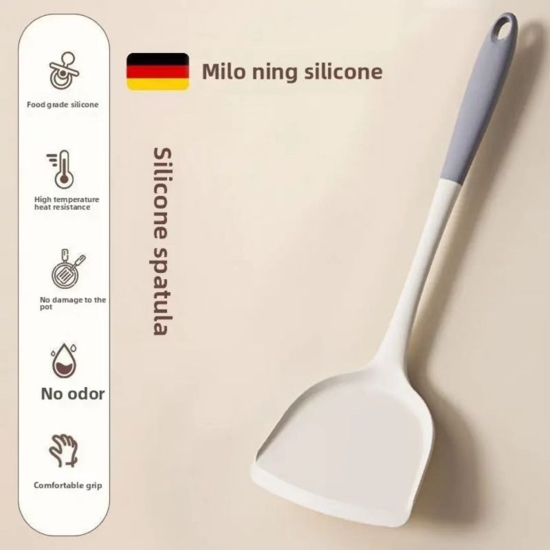 3PCS Food-grade Silicone Spatula Spoon Colander,Non-stick Pan Special Spatula Set,High Temperature Resistant Silicone Material Quality,Household Cooking Kitchen Tools