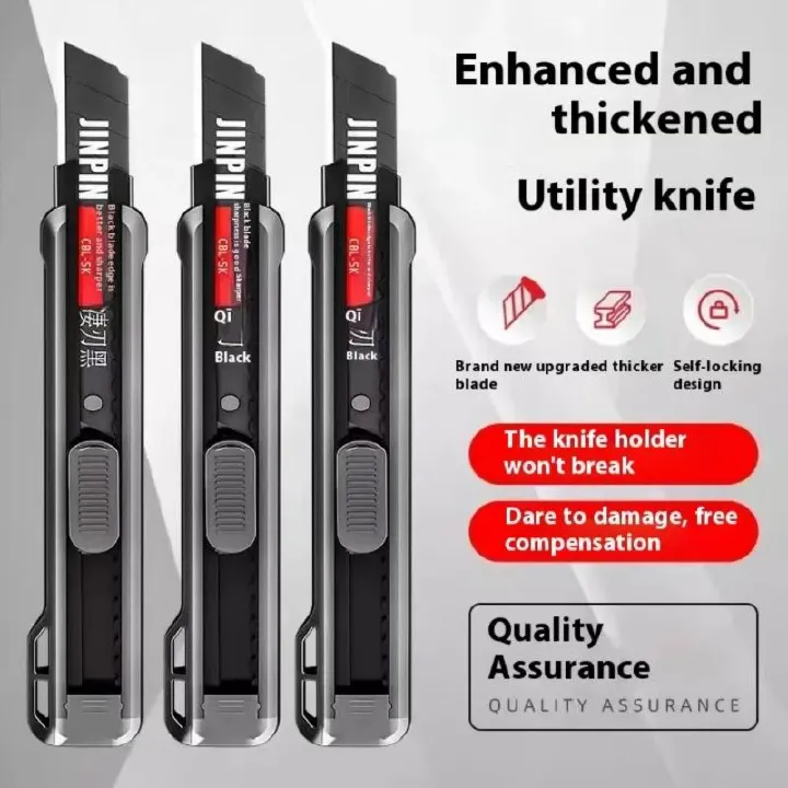 High Quality Retractable Utility Knife , Knife Non Slip Sturdy Fast Cutting Manual Lock,Office Learning Industry Special Wallpaper Knife,The Blade Body And Blade Can Be Used For A Long Time