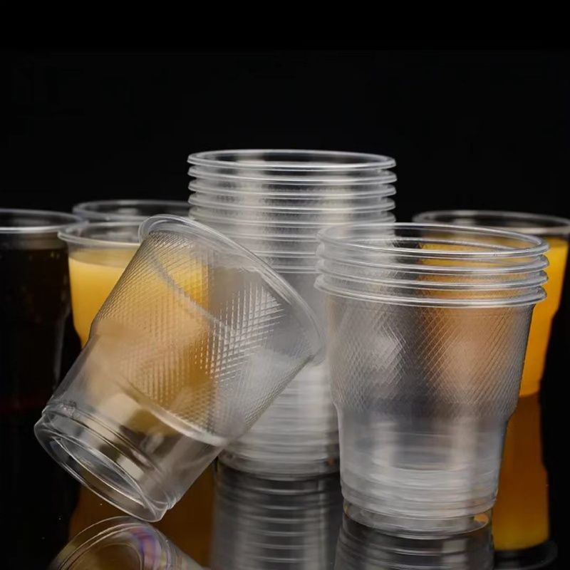 50PCS Disposable Thickened Plastic Cup，Home High Temperature And Low Temperature Resistance Transparent Small Aviation Cup ，Outdoor Picnic Birthday  Party Tableware 180ml Cups Supplies