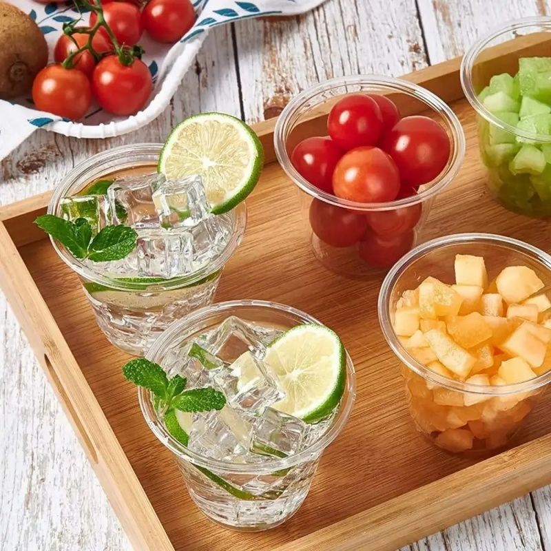 50PCS Disposable Thickened Plastic Cup，Home High Temperature And Low Temperature Resistance Transparent Small Aviation Cup ，Outdoor Picnic Birthday  Party Tableware 180ml Cups Supplies