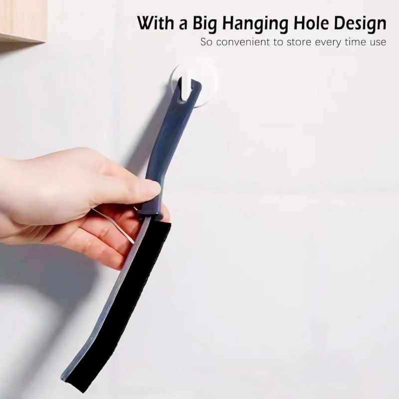 Household Gap Cleaning Brush， Hard Bristle Long Handle Cleaner Brush， For Window Tile Joints Dead Angle Shower Floor Lines，Cleaning Household Supplies