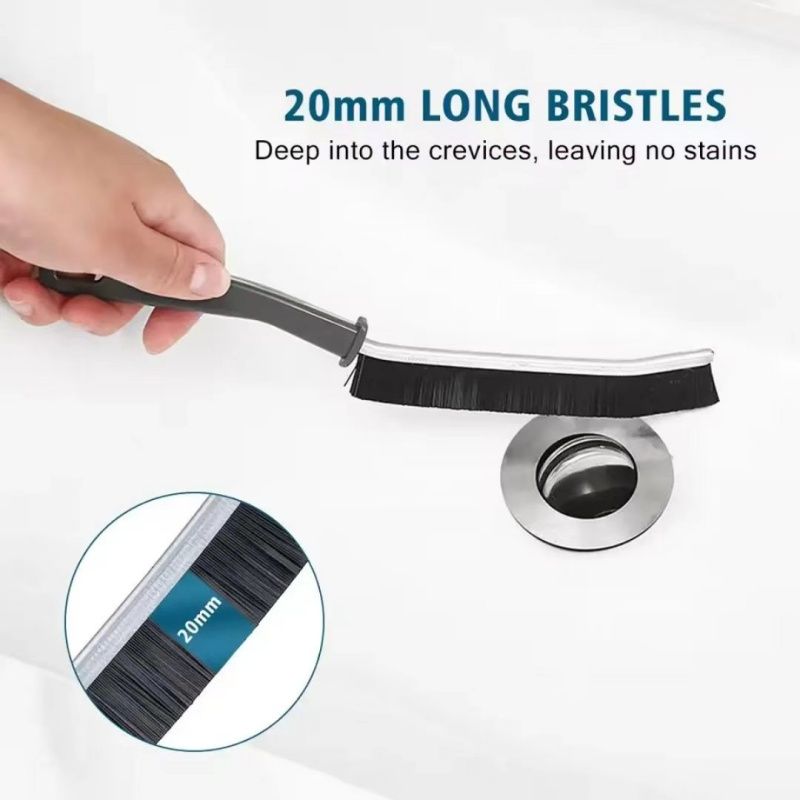 Household Gap Cleaning Brush， Hard Bristle Long Handle Cleaner Brush， For Window Tile Joints Dead Angle Shower Floor Lines，Cleaning Household Supplies