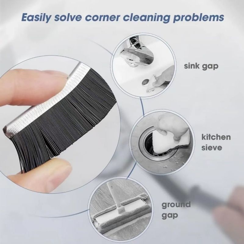 Household Gap Cleaning Brush， Hard Bristle Long Handle Cleaner Brush， For Window Tile Joints Dead Angle Shower Floor Lines，Cleaning Household Supplies