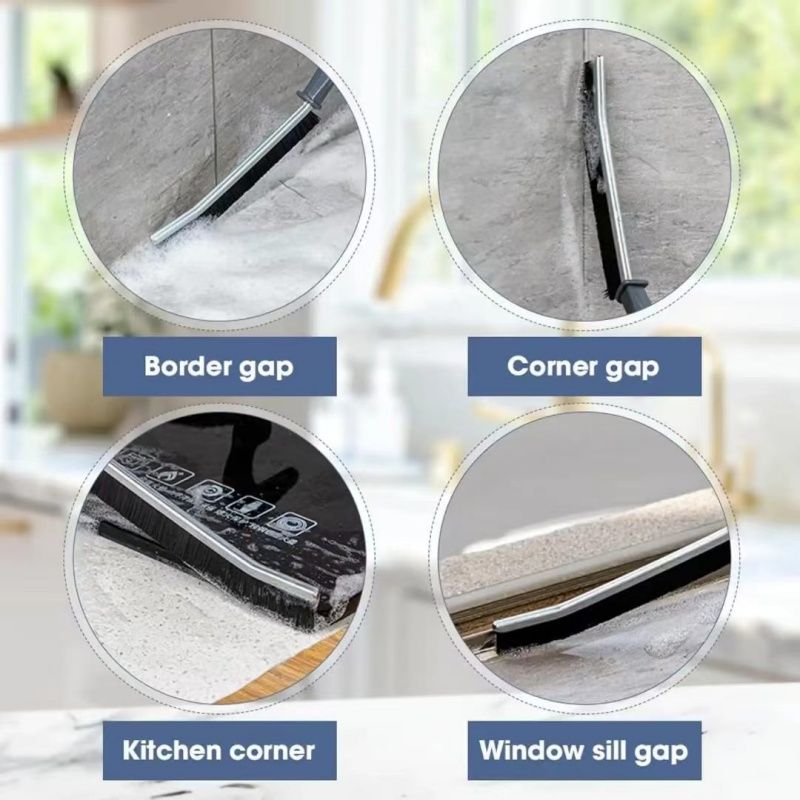 Household Gap Cleaning Brush， Hard Bristle Long Handle Cleaner Brush， For Window Tile Joints Dead Angle Shower Floor Lines，Cleaning Household Supplies