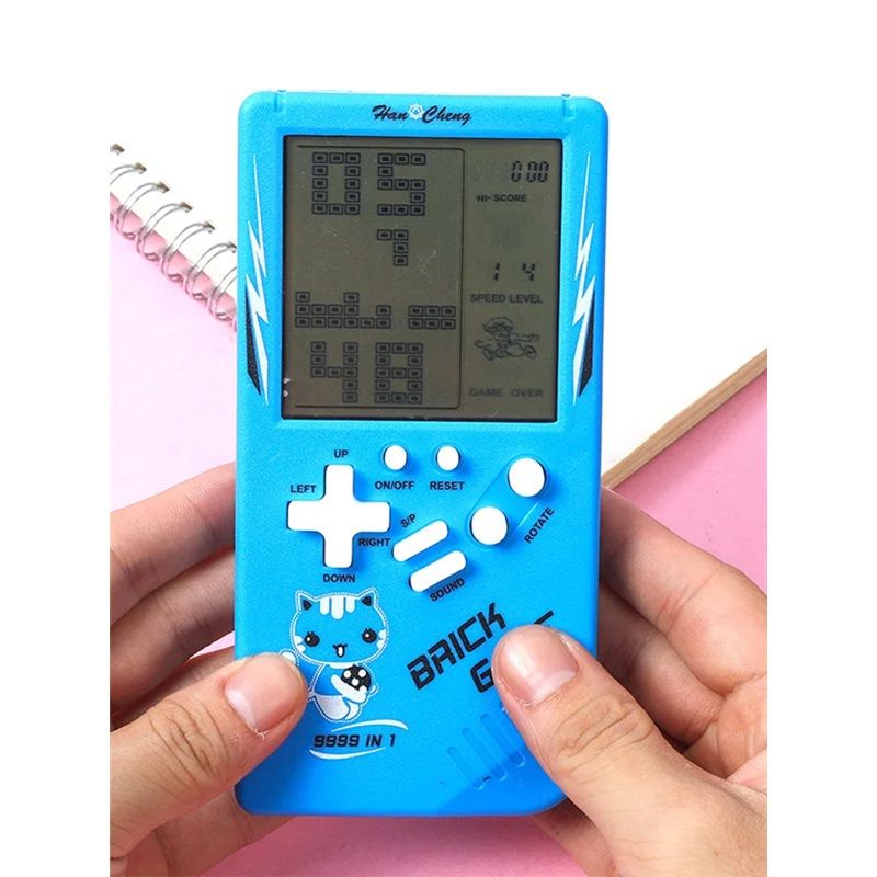 Mini Portable Classic Retro Handheld Game Console 23 Games Pocket Nostalgic Play Brick Game Machine Educational Puzzle Toys