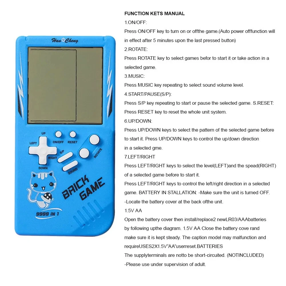 Mini Portable Classic Retro Handheld Game Console 23 Games Pocket Nostalgic Play Brick Game Machine Educational Puzzle Toys