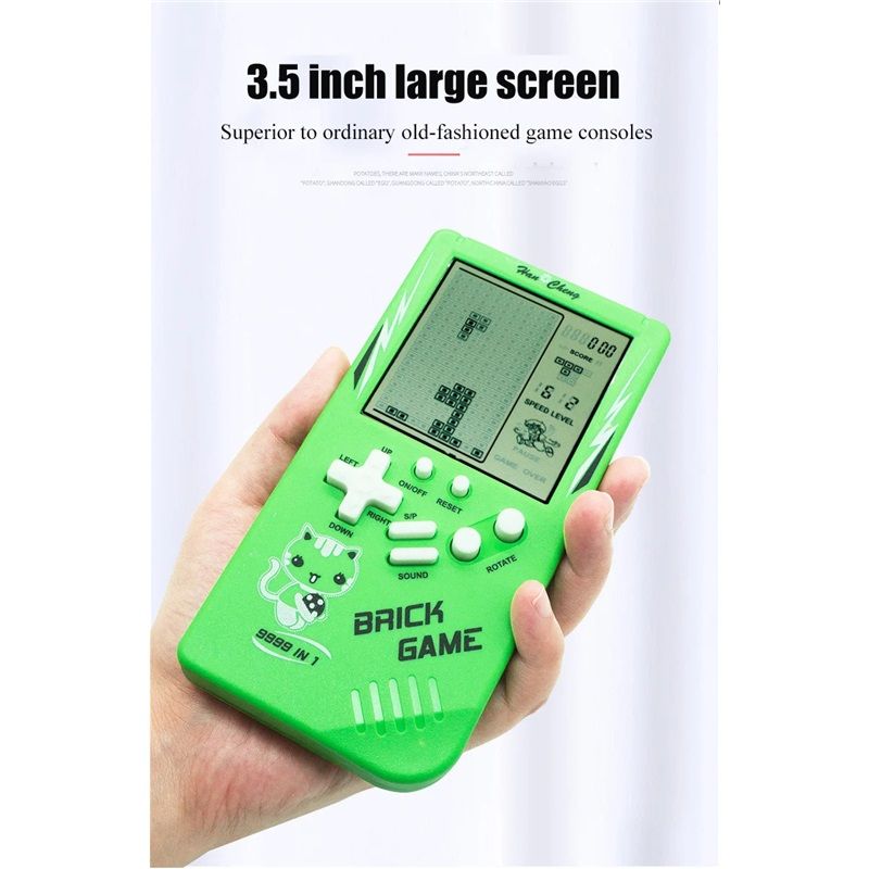 Mini Portable Classic Retro Handheld Game Console 23 Games Pocket Nostalgic Play Brick Game Machine Educational Puzzle Toys
