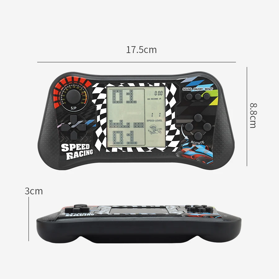 Classic Cube Elimination Handheld Game Console Player Children's Educational Toy Retro Large Screen Game Machine