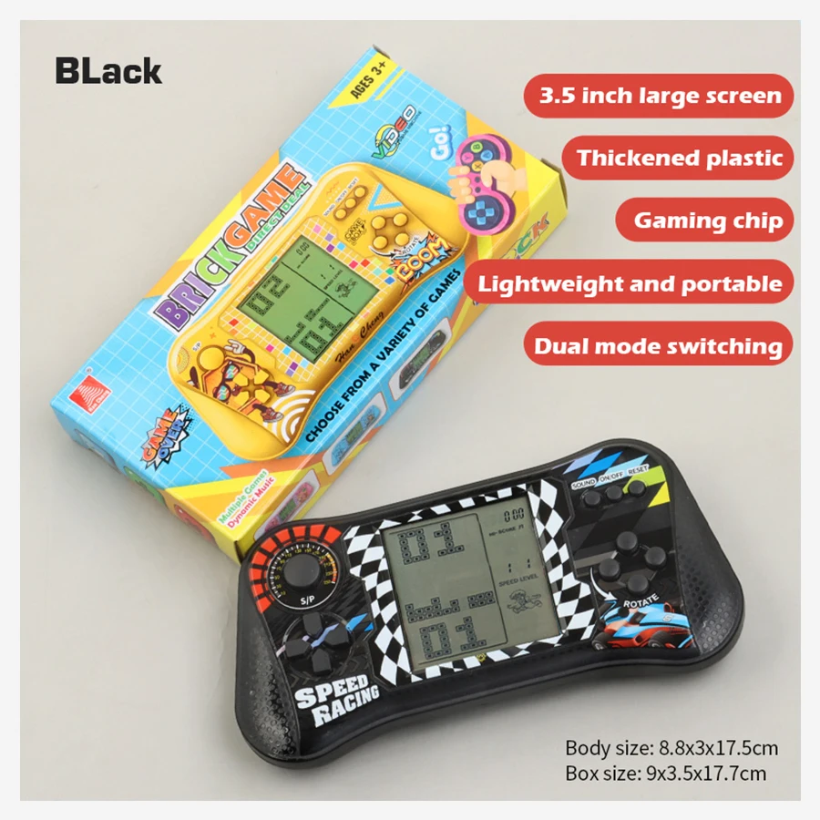 Classic Cube Elimination Handheld Game Console Player Children's Educational Toy Retro Large Screen Game Machine