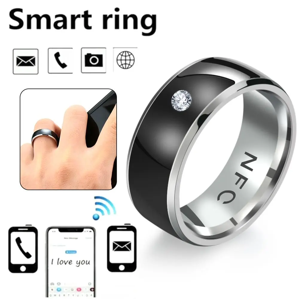 Fashion NFC Smart Ring Intelligent Wear Connect Android Phone Equipment Ring Waterproof Multifunction Magic NFC Finger Ring