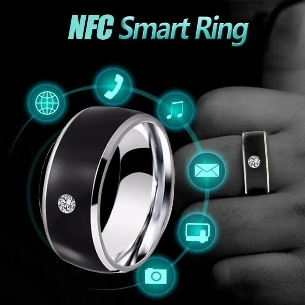 Fashion NFC Smart Ring Intelligent Wear Connect Android Phone Equipment Ring Waterproof Multifunction Magic NFC Finger Ring