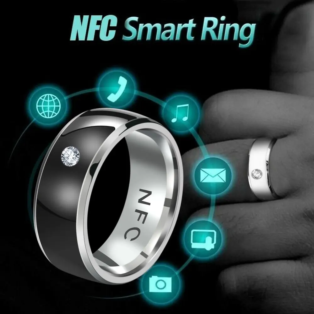 Fashion NFC Smart Ring Intelligent Wear Connect Android Phone Equipment Ring Waterproof Multifunction Magic NFC Finger Ring