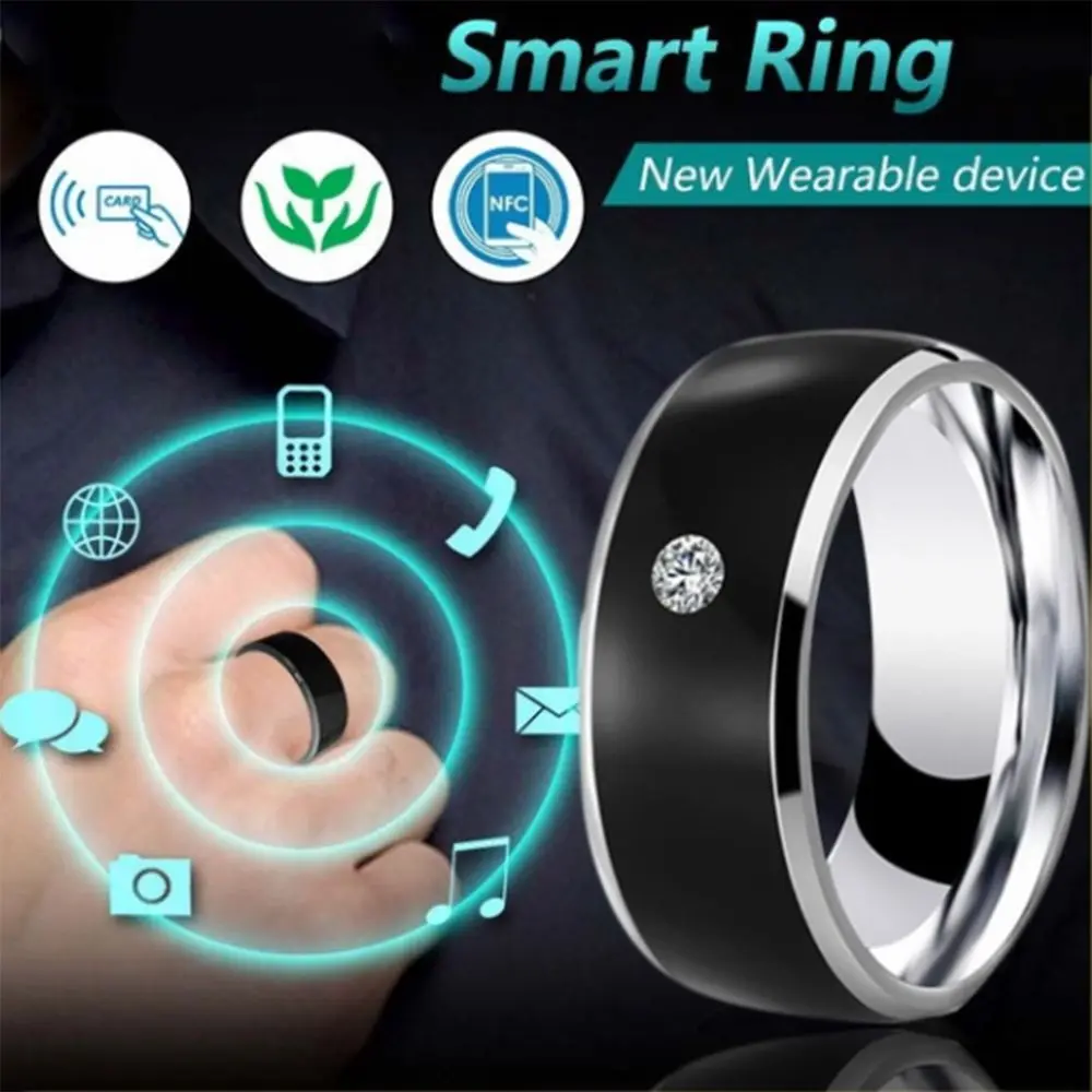 Fashion NFC Smart Ring Intelligent Wear Connect Android Phone Equipment Ring Waterproof Multifunction Magic NFC Finger Ring