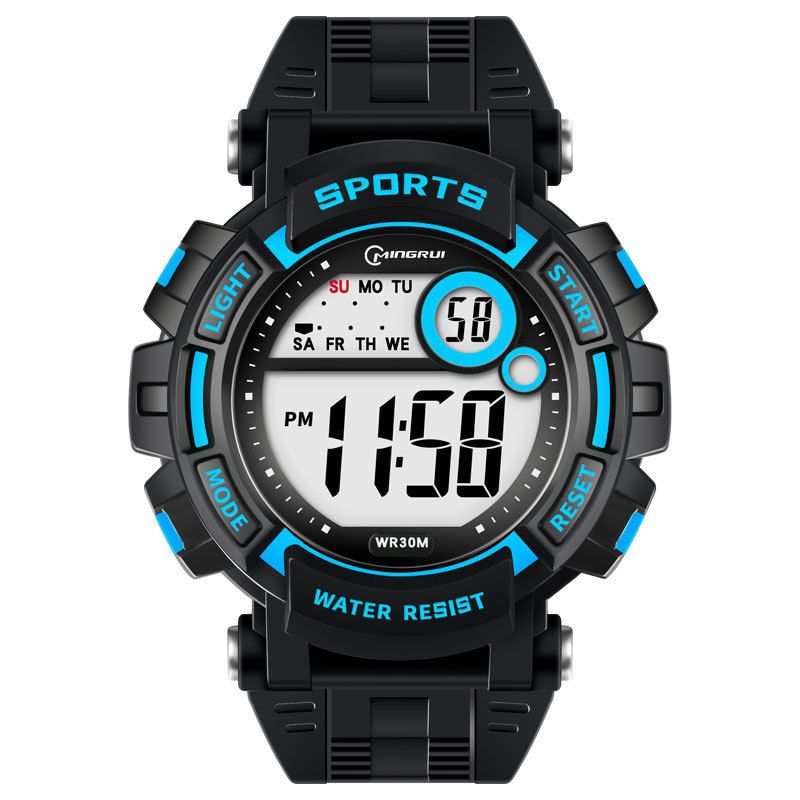 Children Electronic Digital Wristwatch Young Man Fashion Luminous Watch Teenager Daily Cool Time Student Gift Boys Male Waches