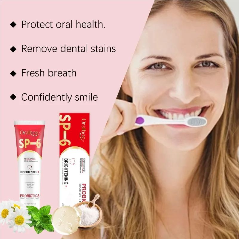 Probiotic Toothpaste SP-6 Toothpaste Cleaning Teeth Refreshing Breath Oral Cleaning Anti-Yellow Toothpaste Teeth Care Products