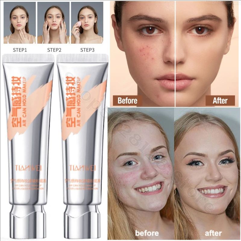 Airy Lasting Makeup Foundation Moisturizing Concealer Brightening Skin Color Invisible Pore Makeup Primer Isolation Cream 30ml