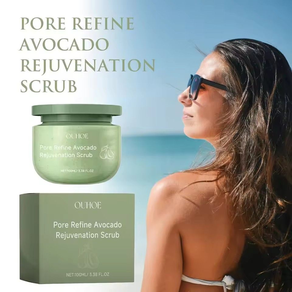 Exfoliating Body Scrub Anti Dark Spots Deep Cleansing Pore Peeling Oil Control Moisturizing Brightening Repair Avocado Scrub Gel