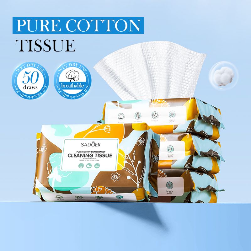 SADOER Pure Cotton Skin Cleansing Towel 50 smoke daily makeup remover towel