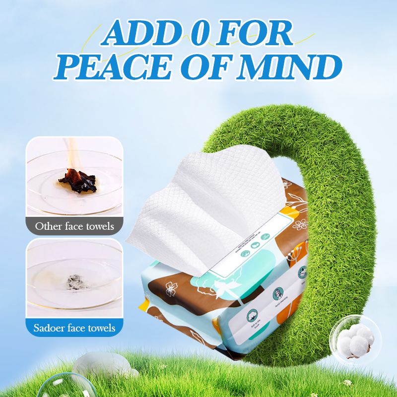 SADOER Pure Cotton Skin Cleansing Towel 50 smoke daily makeup remover towel